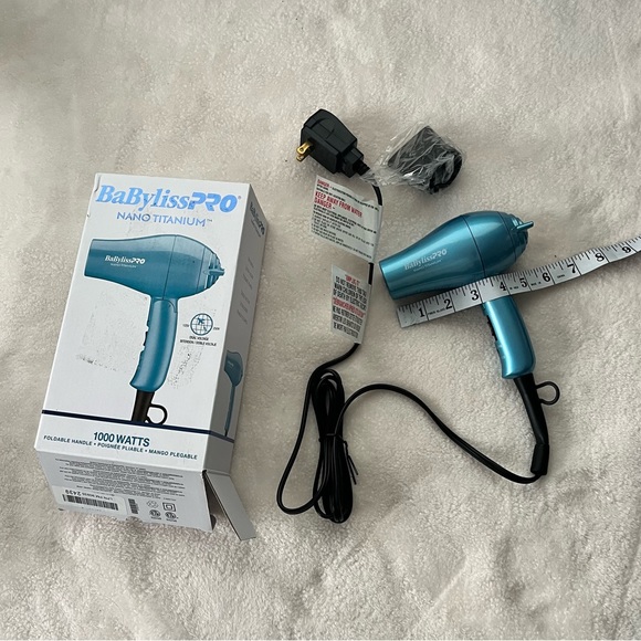 BaByliss Other - BaBylissPro Nano Titanium Travel Dryer Light & Foldable 1000 Watt Hair Dryer NEW